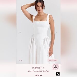 House of CB White Strapless Dress